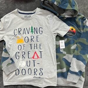 NWT Eddie Bauer Boy’s T-Shirt and Sweater Set
